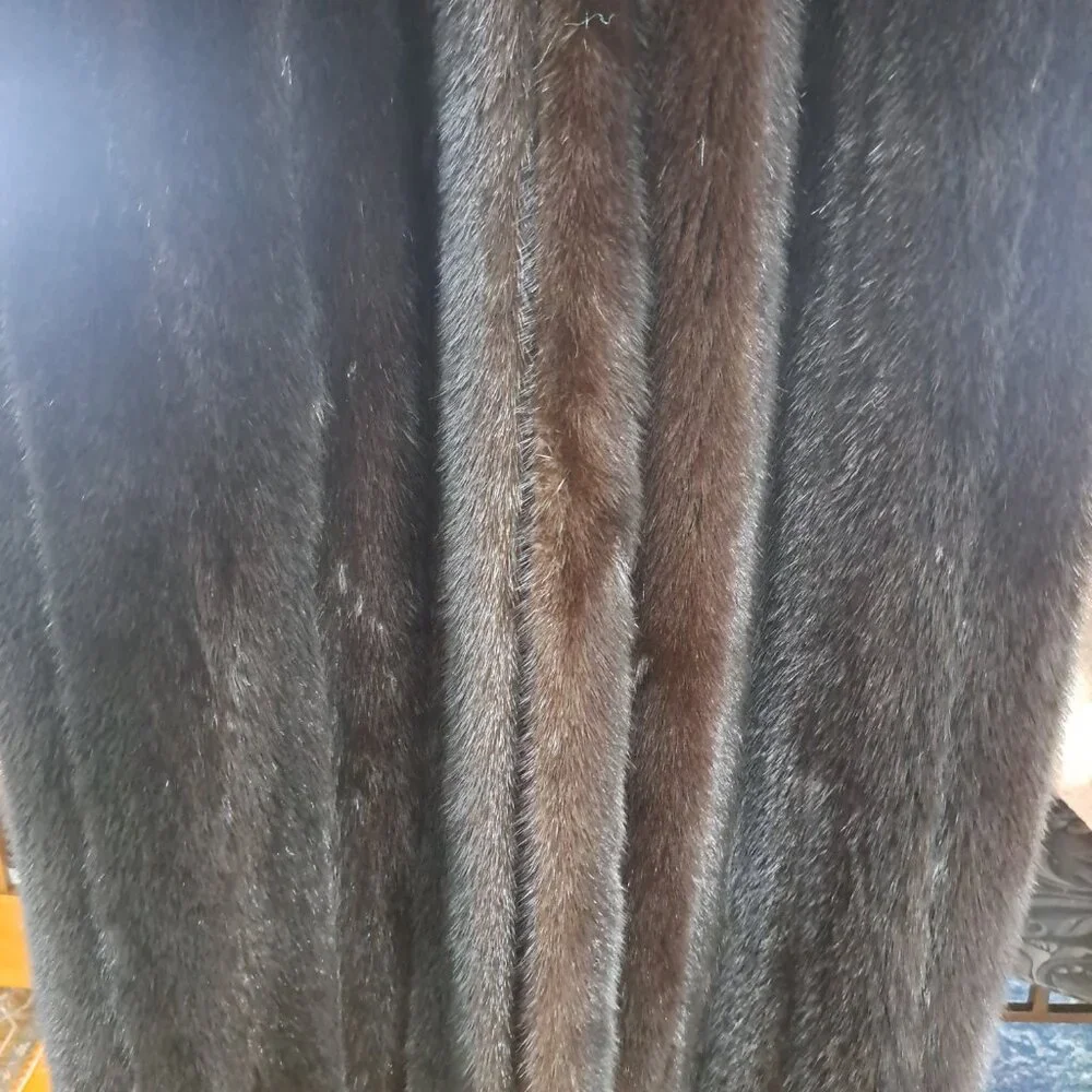 MINK COAT GENUINE FULL LENGTH 48IN SIZE 10 EXCELLENT CONDITION  48long 24in slee - Picture 8 of 16